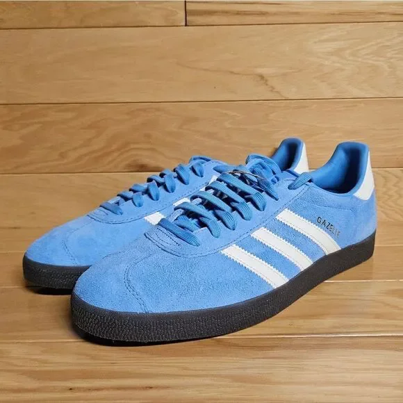 Adidas Originals Gazelle Sky Blue White Gum Mens Trainer Shoe Sneaker ID6104 - Picture 5 of 15
